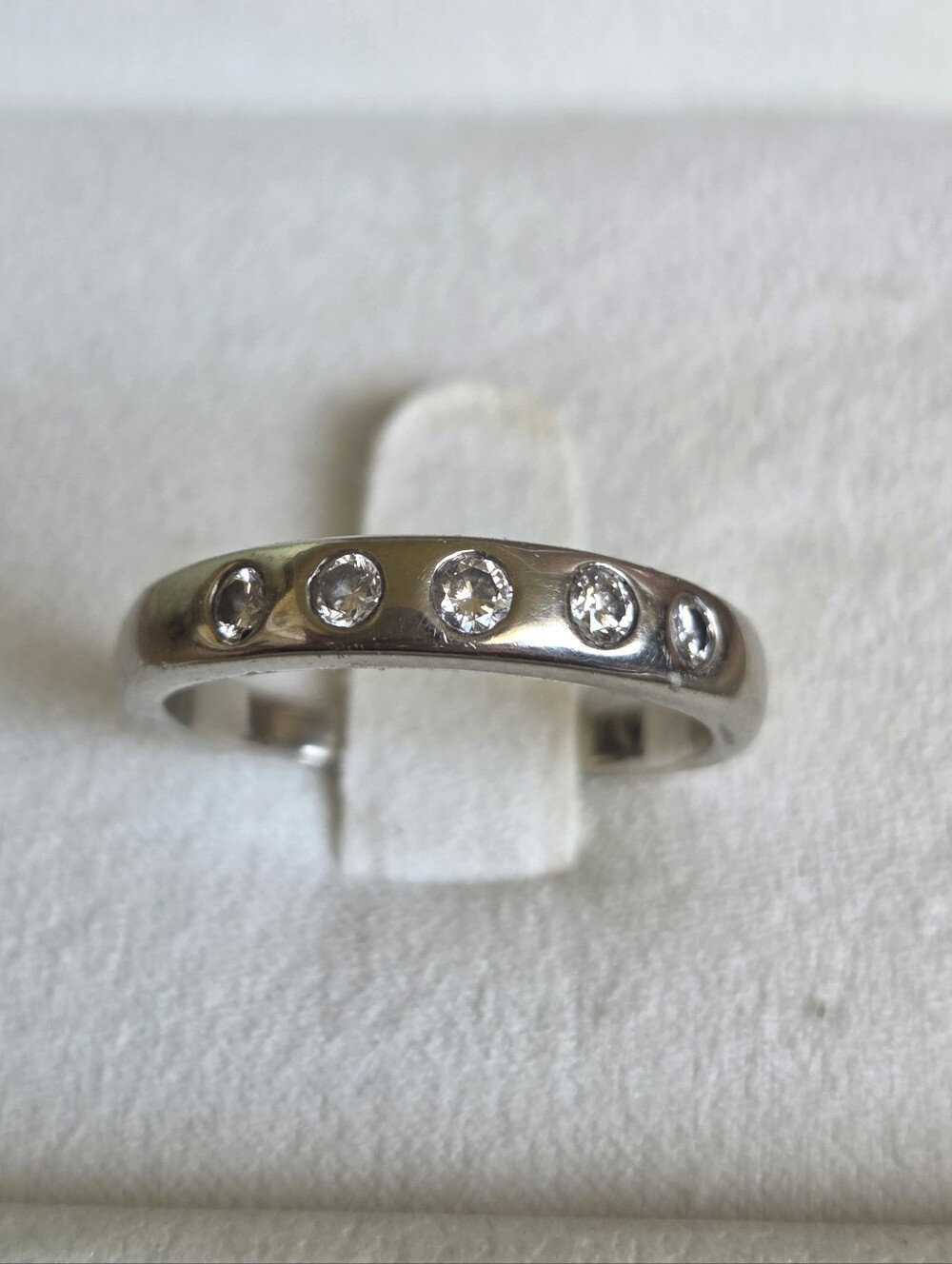 14k Eternity Band - 5 Diamonds - Bridal/Promise/Anniversary Ring - 0.30 tcw 💙